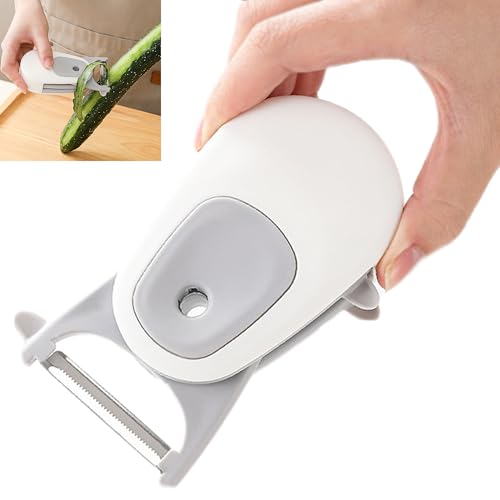 Smaoqingji Pelapatate Multifunzione Verdure Pela - 1 Pezzo, Bianco, Acciaio Inox Peeler di Frutta, Adatto a Tutti I Tipi di Frutta e Verdura, Sbucciamento Rapido Senza Inceppamenti, Facile da Pulire