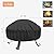 vchin Fire Pit Cover 26-30 Inch Round Outdoor Waterproof Firepit Cover Made of 600D Heavy Duty Oxford and PVC Coating, UV Resistant Fireplace Cover (30" Dia x 12" H)