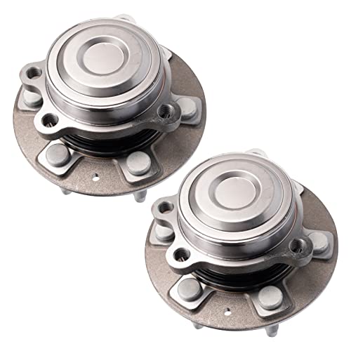Image of TRQ 2 Piece Front Wheel Bearing & Hub Assembly Set Compatible with 2021-2023 Cadillac Escalade Escalade ESV 2019-2023 Chevrolet Silverado 1500 2022 Silverado 1500 LTD Suburban Tahoe GMC Sierra 1500 S