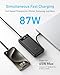 Anker Power Bank, 20,000mAh Travel Essential Portable Charger with Built-in USB-C Cable, 3-Port 87W Max Fast Charging Battery Pack, for MacBook, iPhone 16/15 Series, Samsung, Switch, and More