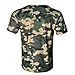Men's Camouflage T-Shirts Short Sleeve Military Style V Neck Shirts Tops Soft Stretch Tactical Outdoor Tees