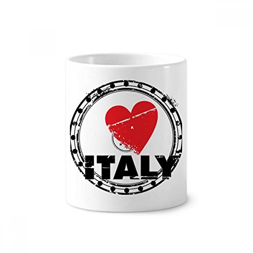 Cadeau J'aime l'Italie tasse céramique blanche motif coeur d'amour