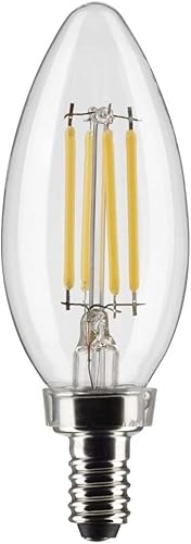 Satco 6Pk 4w B11 LED 4000K Candelabro Base regulable - 40W equiv