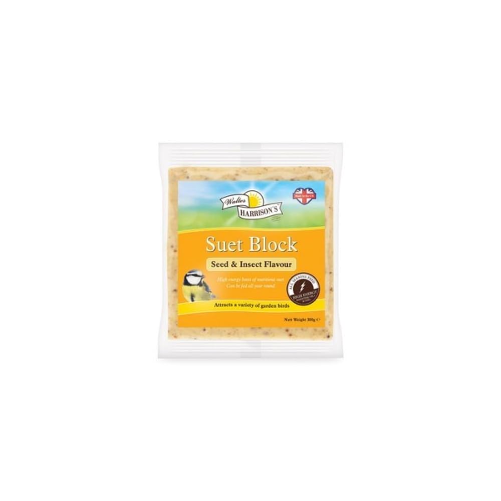 Harrisons Bird Foods Harrisons Suet Block With Seeds And Insects For Birds - Yellow 280G