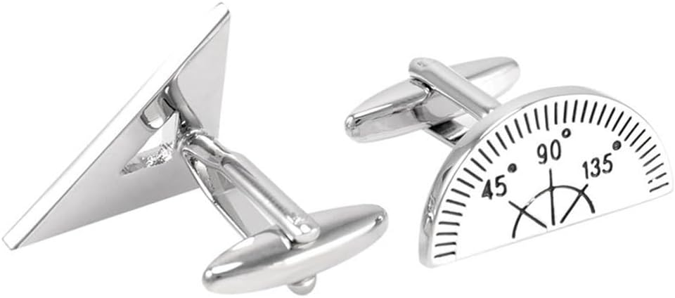 French Shirt Cufflinks Angle Ruler Sleeve Nails Men's Personality Triangular Ruler Cuff Modeling Cufflinks