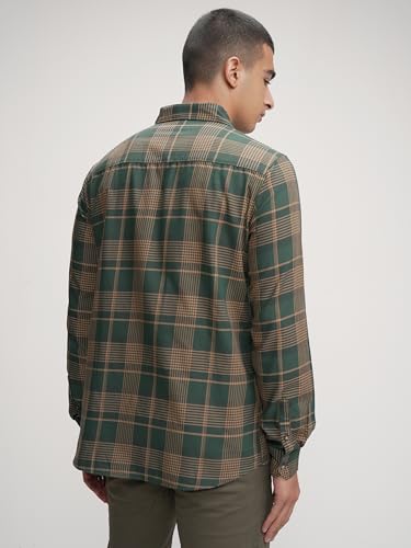 Image of Highlander Men's Slim Fit Checks Shirt | Long Sleeves | Regular Collar | Casual Shirts for Men