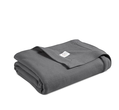 Lane Linen HERRBLNKTKG-GRY King Size Blanket - All Season Cozy 100% Cotton King Blankets For The Bed thumb #3