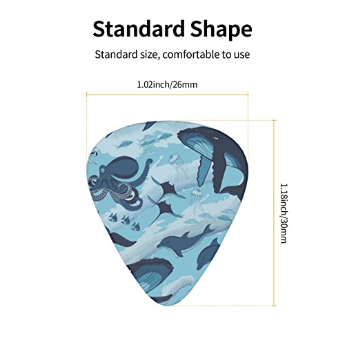 Ensemble de 12 médiators de guitare poisson et poulpe pour guitare acoustique, guitare électrique, contrebasse, ukulélé - Les Beatles, Paul McCartney, John Lennon, RIngo Starr, George Harrison Ensemble de 12 médiators de guitare poisson et poulpe pour guitare acoustique, guitare électrique, contrebasse, ukulélé – Image 5