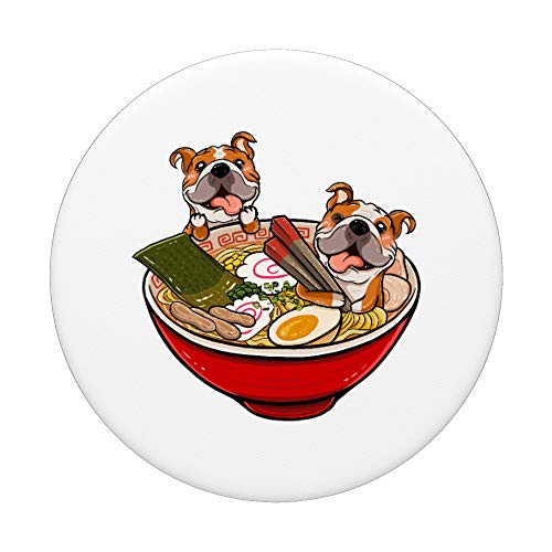 Ramen Bulldog Inglese Cane PopSockets PopGrip