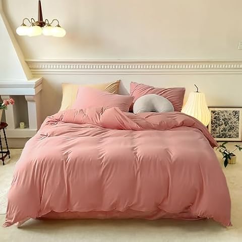 Luxlovery Pink Comforter Set Queen Blush Pink Comforter Sets Women Girls Mauve Pink Qulits Comfy Soft Blanket Blush Comforter Blanket Breathable Comforter Set Light Pink Bedding Set Cover