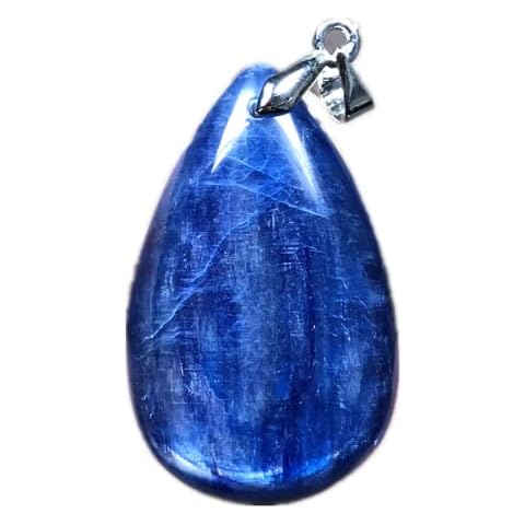 Natural Blue Kyanite Pendant For Woman Lady Water Drop 31x17x6mm Beads Crystal Cat Eye Stone Jewelry Cover
