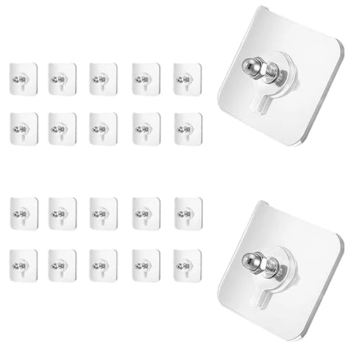 BUY 10 GET 10 FREE 20PCS Adhesive Frame Hooks Wall Mount Self-Adhesive Hooks Suitable for Bathroom and Kitchen Decoration