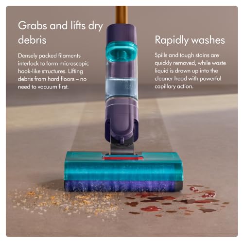 Image of Dyson Clean+Wash Hygiene Wet and Dry Cleaner for Hard Floors - Cordless, 70 Minutes Run time, lays Flat, Anti-Tangle, self-Cleaning Roller, Drying Dock