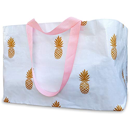 Beach Bag Tote For Women - Waterproof Bag with Zipper Pocket - Extra