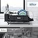 Kitsure Dish Drying Rack Large - Stainless Steel Dish Drainer for Kitchen Counter with Drainboard Connected to The Sink, Dish Holder for Cups, Cutlery & Cutting Board, Black, Single-tiers