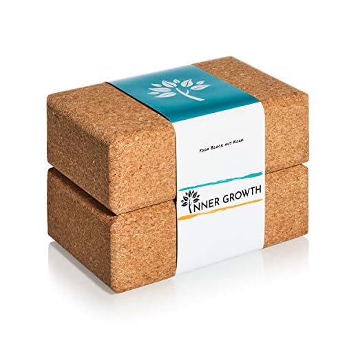 Inner Growth Yoga Block Set of 2 ECO tillverkad av naturkork Tillverkad i Portugal - våra yogablock planterar träd - yogablock i kork för pilates (även som set av 2)