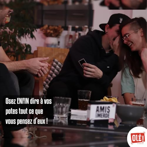 Olé! Studio - Amis de Merde, le jeu qui ruine VOS amitiés - Jeu d’ambiance Pour adultes Fun et amusant Pour VOS soirées Entre amis - Cartes, Questions, Votes - 3 à 22 joueurs - 70152 by Ole studio - Image 5