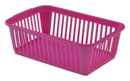 Whitefurze Handy Basket, Pink, 25cm by Whitefurze
