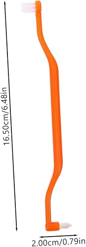 VICASKY 4pcs Double Headed Tuft Toothbrush with Compact Tapered Bristles for Precise Interdental Cleaning Curve Handled Oral Care Tools for Adults Teeth and Gum Maintenance