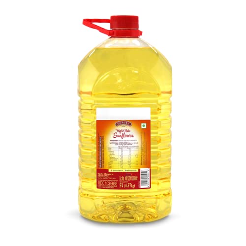 Image of Borges Borgefrit High Oleic Sunflower Oil -5 L | The Frying Expert | 75% MUFA | 100% Non GMO |Packed in Spain (Pack of 2)