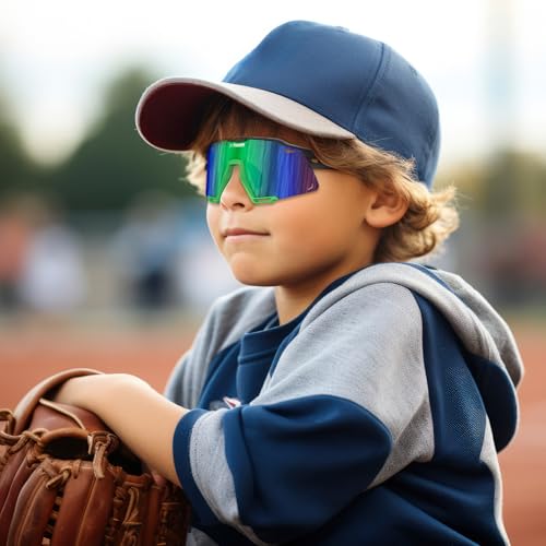 X-TIGER Polarized Kids Sunglasses Youth Baseball Sunglasses UV400 Boys Girls Sports Sun Glasses for Softball Cycling Scooter - image 8