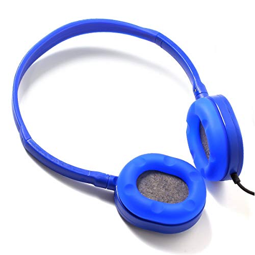 Bulk Headphones 6 Pack Kids Headphones for Grils -YMJ(Y6 Color Mixed) Earphones Earbuds for Kids,Students, Libraries, Laboratories (Mix) (Blue)