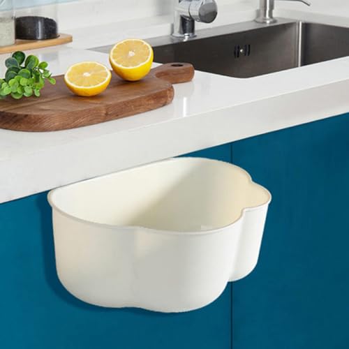 Caneca de basura colgante de cocina blanca con forma de nube miniatura 7