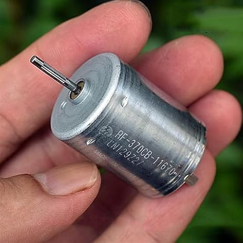 PONNYC RF-370CB-11670 Mini 370 Motor DC 12V-24V 6000RPM 24mm Metal Brush Splined Shaft Car Door Window Actuator Engine 1Pcs Cover