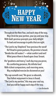 Moments With The Book Happy New Year (Christian Poetry Card - Packet of 20 - KJV)