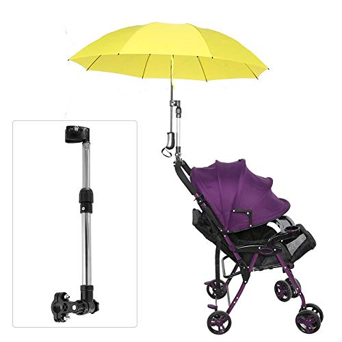 VIFERR Support de Parapluie, Support de Parapluie Rétractable de Poussette de Bébé de Bicyclette de Parapluie d'acier Inoxydable