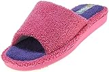 Calzados Romero Zapatillas Toalla Rizo y LLanas de Casa para Mujer. Marca SLIPPER. Destalonada Descalza Pnki Chancla. Piso Microporoso. Parqué. Punta abierta. Fucsia talla 40
