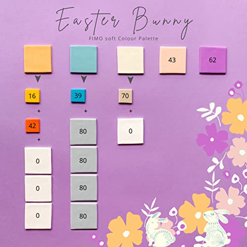 FIMO Soft & Effect Polymer Oven Modelling Clay - 57g - Set of 8 - The Easter Bunny Collection, Assorted - Image 3