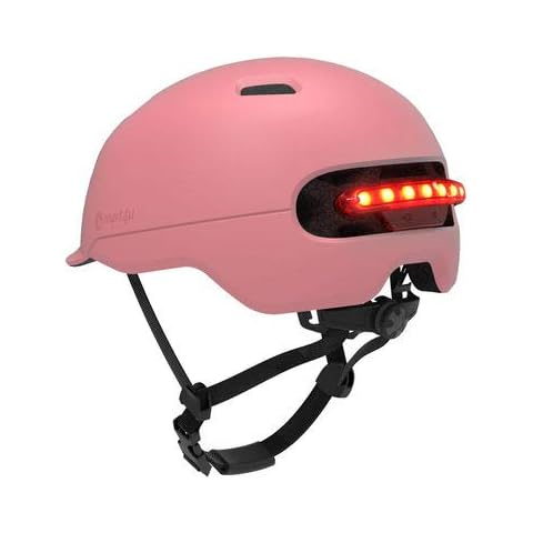 SMART4U SH50L-R-M Casco Urbano Acolchado-Luz LED Resistente Cover