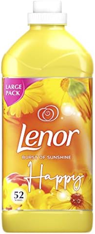 Lenor Fabric Conditioner, Washing Liquid Laundry Detergent, 52 Washes, 1.8 L, Burst of Sunshine