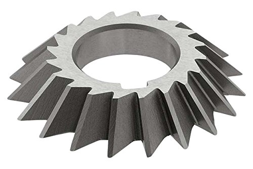 Image of 12840 Right-Hand Single-Angle Milling Cutter, inchFR inch Style, 3 /4 inch Width, 1-1 /4 inch Arbor Hole, 20 Teeth, 60 Degree Angel, 4 inch Cutting Diameter, HSS, Uncoated Coating, Standard Cut