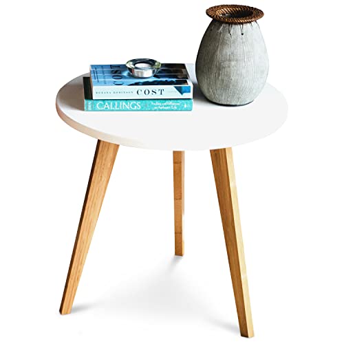 STNDRD. Bamboo End Tables - Living Room Set of 1, Small Bedside Nightstand or Side Table (20
