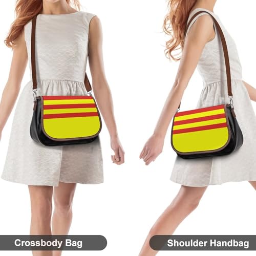 South Vietnam Flag Crossbody Bags for Women Fashion Purse Shoulder Bag Handbags with Adjustable Strap4