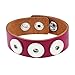 Produktbild ANDANTE Leder Armband für Chunks Click-Buttons mit Druckknopf-Verschluss (18-22 cm) Pink