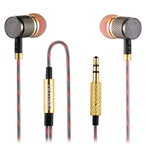 Betron YSM1000 Wired Earphones, High Definition Noise Isolating Headphones, Deep Bass, Crystal Clear Sound, Compatible with iPhone, Samsung, Sony, MP3 Players, Laptops, Computers, Tablets