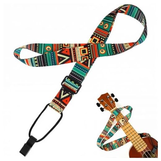 KEQAR Correa de Guitarra Ajustable con Clip para Guitarra Eléctrica y Bajo, Correa de Guitarra Española, Fácil de Usar, Se Adapta a la Mayoría de Tamaños Estándar