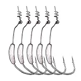 Nbxypeaus 5pcs / Lot Blei Jigkopf Angelhaken 2g-7G Angelhaken mit Schnappverschluss Pin for Soft Fischköder von Carbon Steel Hooks (Farbe : White, Model Number : 2.5g)