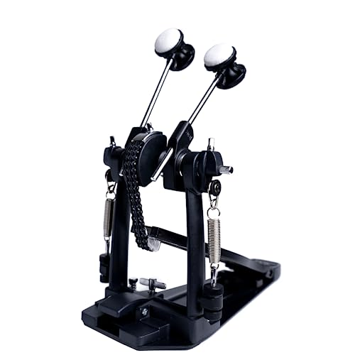 Eddaray Double Bass Drum Pedals Kick, Double Chain Drive Adjustable Beater Head Drum Pedal, Heavy Duty Drum Pedal Kit Suit for Electric Drum and Electronic Drums Set Accessories - Thumbnail 6