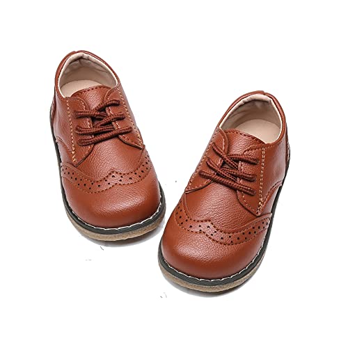 Image of Boys School Uniform Dress Shoes Casual Oxford Flats Toddler Girl Dress Shoes