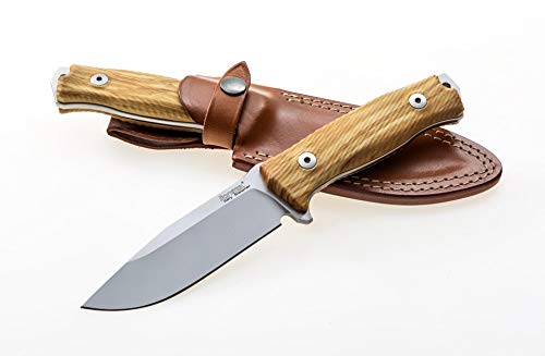 Lionsteel M5 Fixed Blade Outdoor And Camp Knife – Sleipner Steel Blade, Wood, G10 Or Micarta Handles, Torx T8 Screws, Sheath Included, Olive Wood, Stainless #TOP1