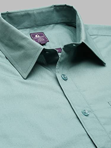 Image of Allen Cooper Solid Shirts for Men - 100% Cotton Comfort Fit Casual and Formal Shirt - Breathable, Soft, Classic Style (Multiple Colors)