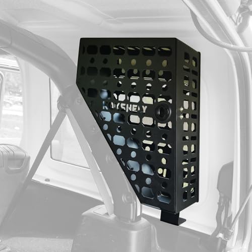Image of Right Passenger Heavy Duty Side Roll Bar Metal Storage Box Molle Panels Compatible with 2018-2025 Wrangler JL JLU 4 Doors|No Drilling|Easy Installation|Not Compatible with Soft Top