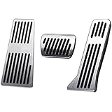 WANWU No Drilling Aluminum Car Foot Rest Fuel Brake at/MT Pedals Compatible with Mazda 3 Mazda 6 CX-5 2013-2016(at 3pc)