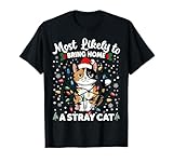 Most Likely To Bring Home A Stray Cat Matching Christmas T-Shirt for Men Women Kids
