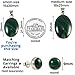 Echmeck Sterling Silver 925 Natural Oval Green Malachite 15x20mm Small Handmade Pendant Necklace 16+2 inches Chain