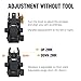 ohhunt Flip Up Sights Polymer Fiber Optic Sights Backup Sight Black for Picatinny (Black Fiber Optics)